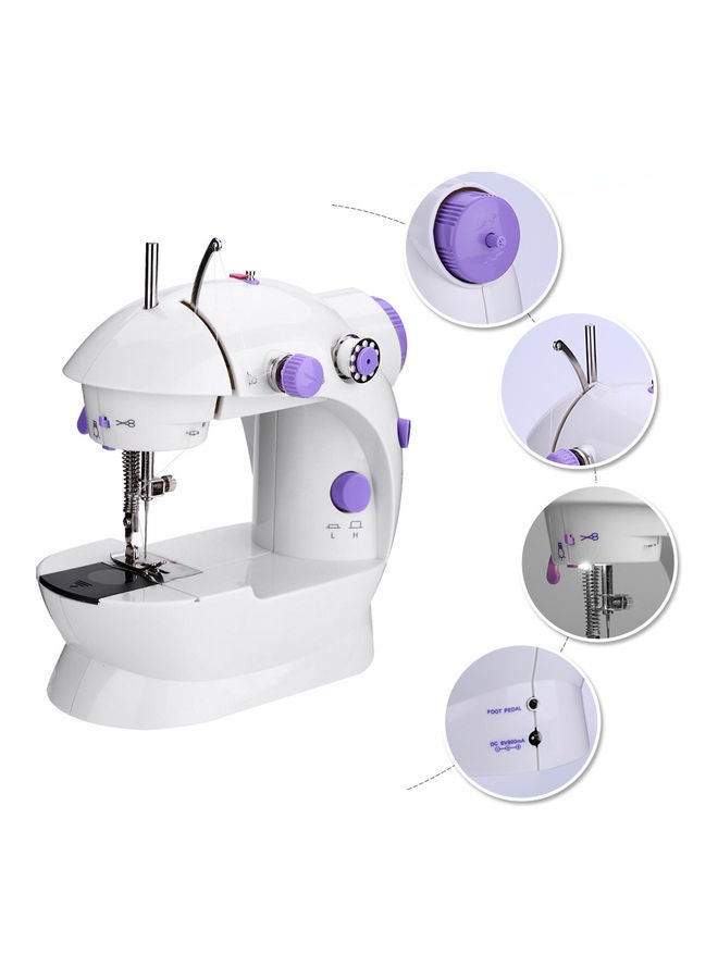 Mini Portable Handheld Sewing Machines Household Multifunctional Clothes Fabrics Electric Sewing Machine white - Image 5