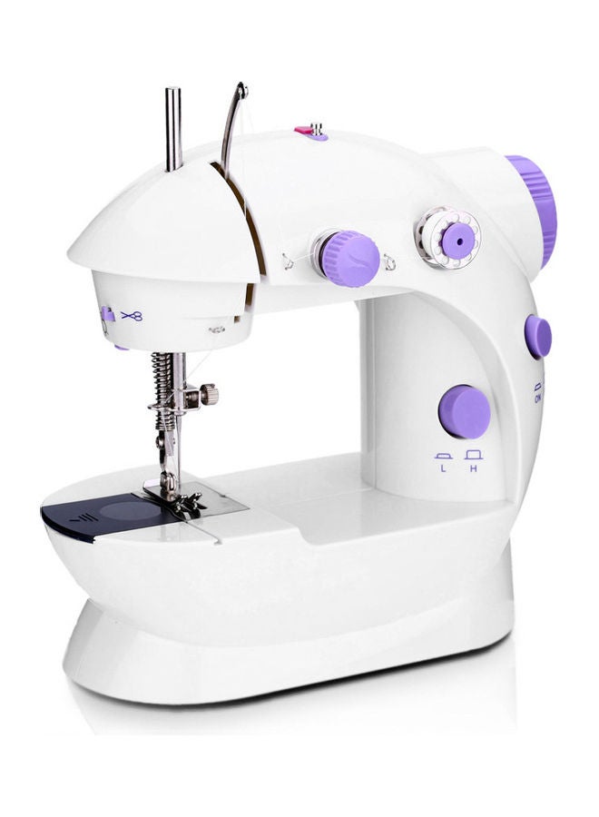 Mini Portable Handheld Sewing Machines Household Multifunctional Clothes Fabrics Electric Sewing Machine white  - Image 1