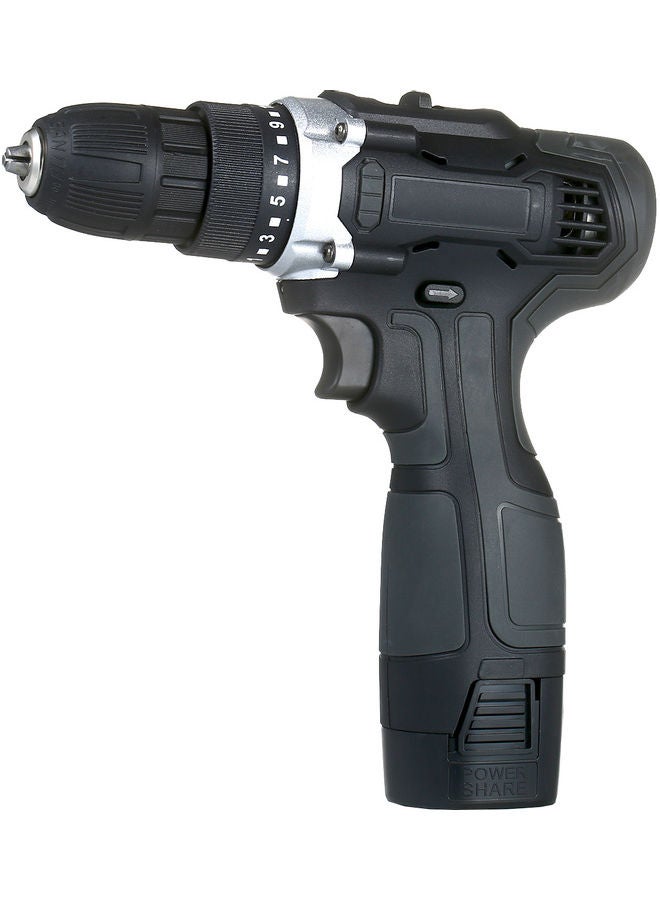 Generic - 18V 2-Speed Cordless Drill Driver 1 Battery Fast Charger 15+1 Clutch Max 50Nm Torque Variable Speed 3/8-inch Compact Electric Drill with LED Light black - Image 1