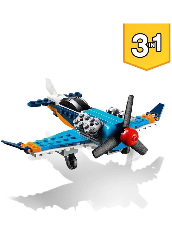 31099 128-Piece 3-In-1 Creator Propeller Plane Building Set 6+ Years
