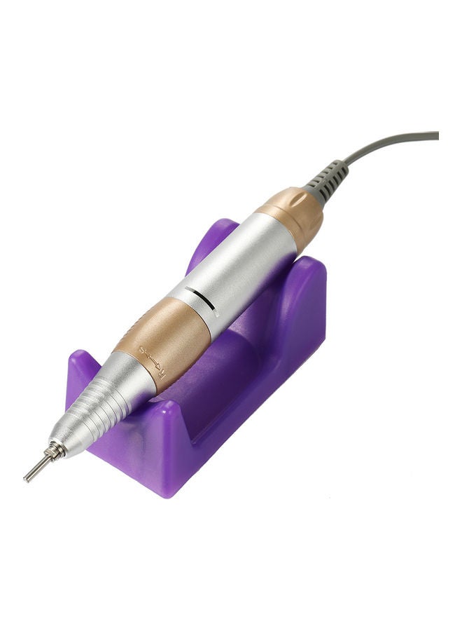 30000rpm High Speed Large-capacity Professional Electric Nail Art Drill Pen Pen Shape Pedicure Nail Polish Tool Feet Care Manicure Machine Pedicure Accessories Gold 24.0x20.0x10.0cm - Image 4