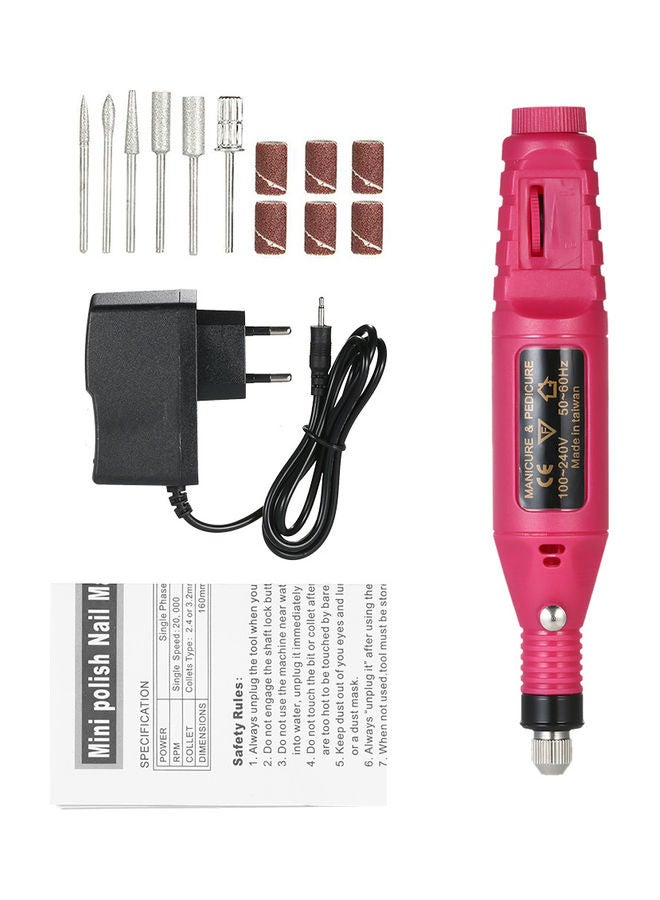 Generic - 14pcs 100V-240V Mini Electric Grinder Drill Tool Variable Speed Rotary Engraving Pen Carve Tool Set for Milling Polishing Rose 22.5x11.5x4.5cm - Image 1