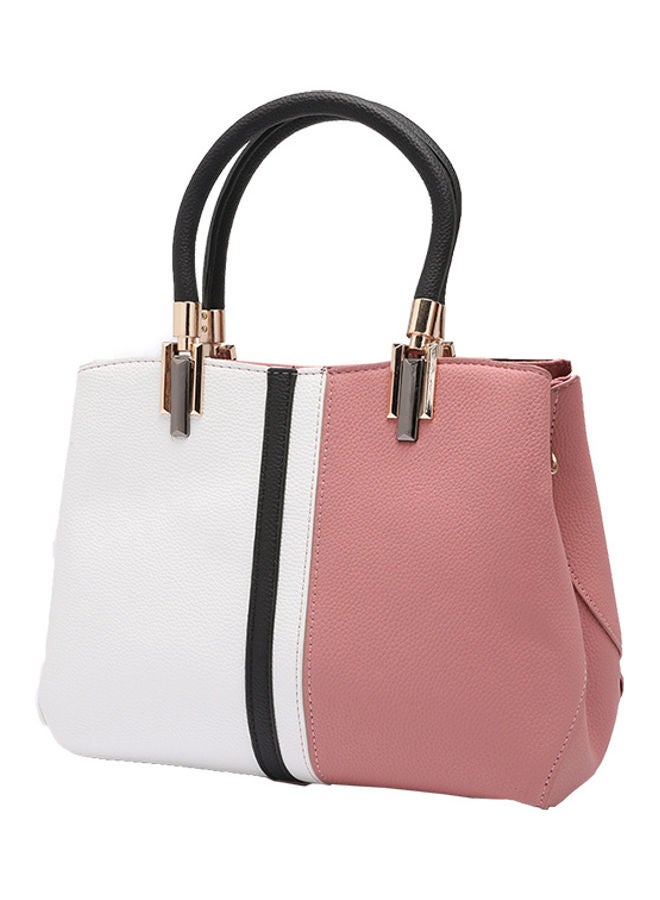 Women's Handbag Simple Voguish Patching Colors Large Capacity Bag Pink  - Image 1