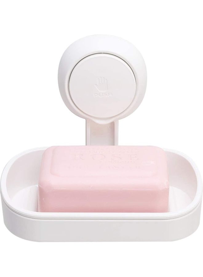 Taili Suction Cup Soap Holder White 14.2x10.3x11.1cm  - Image 1