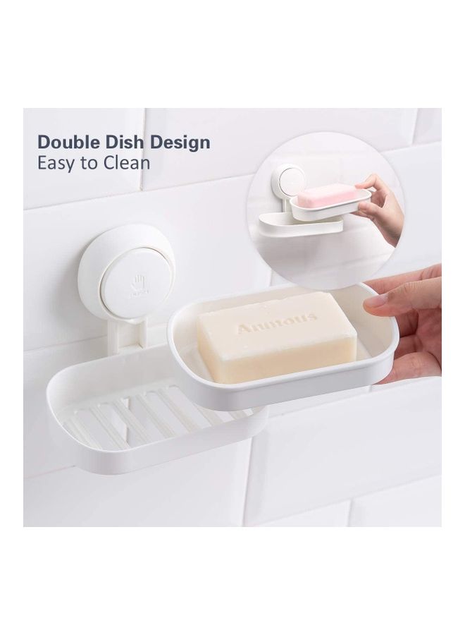 Taili Suction Cup Soap Holder White 14.2x10.3x11.1cm  - Image 3
