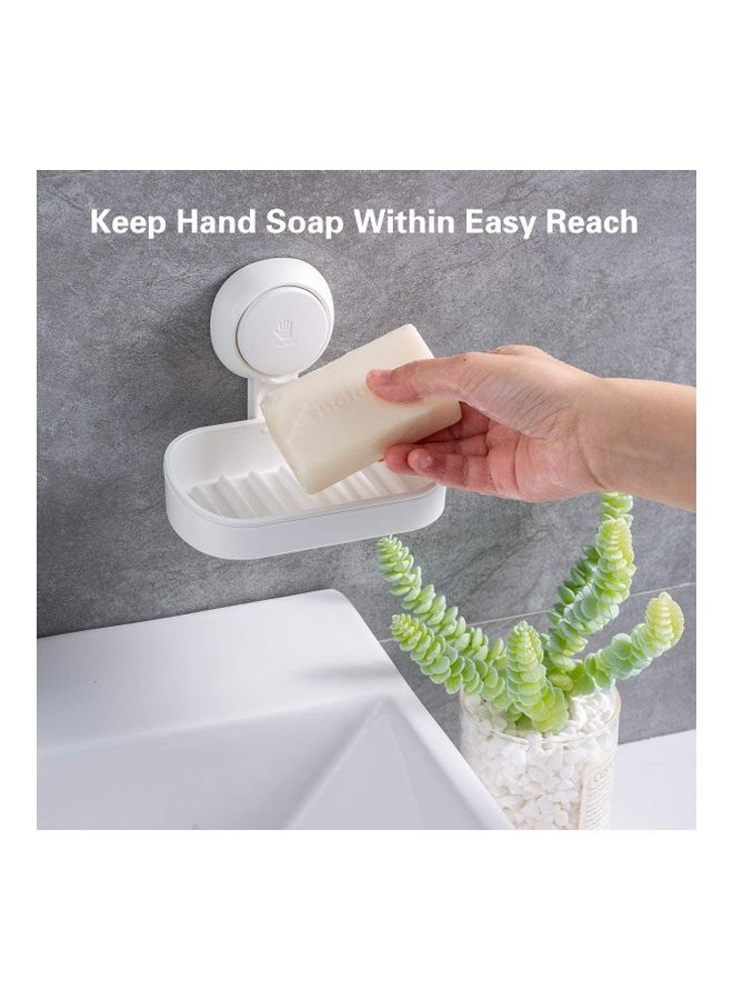 Taili Suction Cup Soap Holder White 14.2x10.3x11.1cm  - Image 2