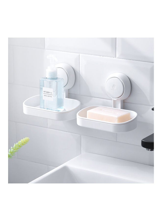 Taili Suction Cup Soap Holder White 14.2x10.3x11.1cm  - Image 4