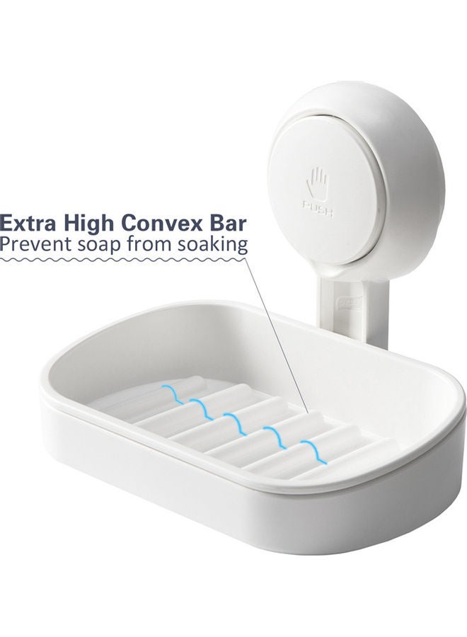 Taili Suction Cup Soap Holder White 14.2x10.3x11.1cm  - Image 5