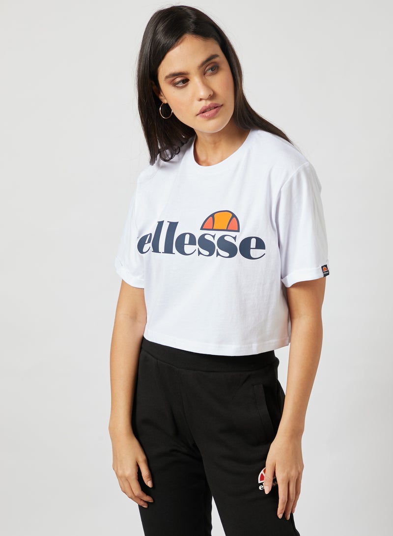 Ellesse Alberta Crop T-Shirt White - Image 1