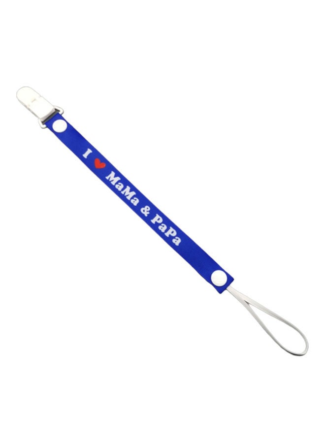 I Love Mama Papa Baby Infant Feeding Pacifier Clip Band Nipple Holder Teether Toy - Image 1