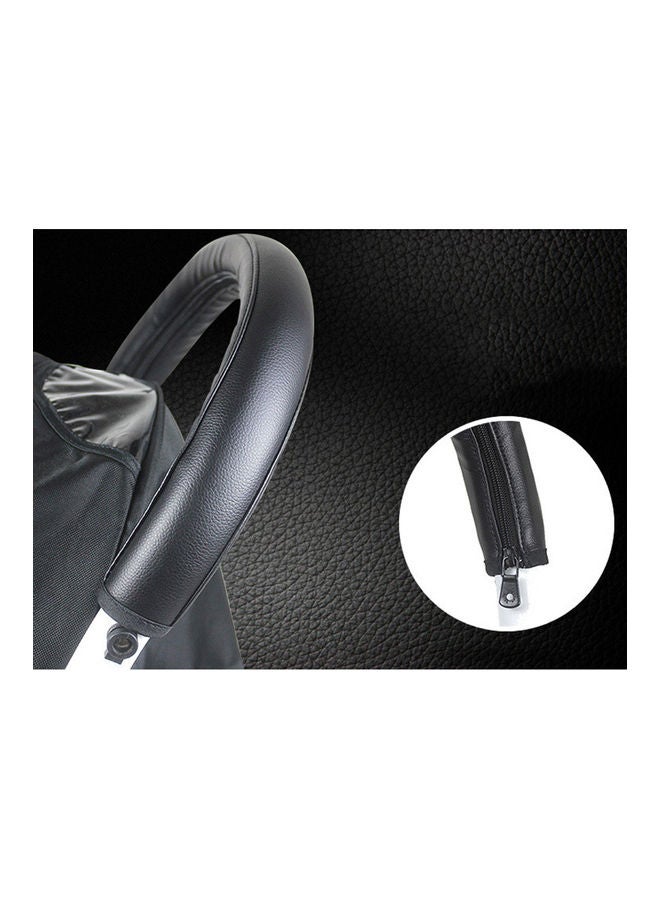 Baby Stroller Faux Leather Armrest Handle Wheelchair Protective Zip Case Cover - Image 4