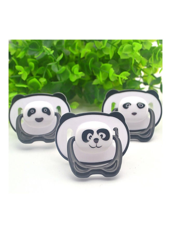 Cartoon Panda Baby Silicone Orthodontic Pacifier Flat Round Head Soother Nipple - Image 2
