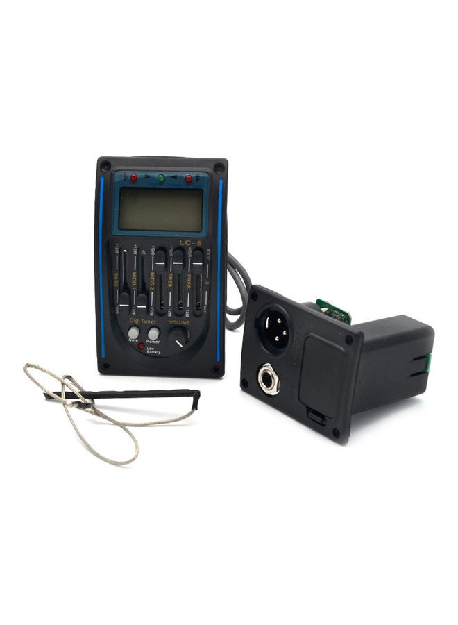 موالف للجيتار الصوتي ب5 نطاقات طراز EQ LC-5 معادل ومضخم أولي وموالف بيزو وإضاءة خلفية LCD - Image 1