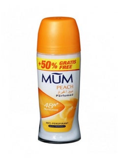 MUM Peach Perfumed Antiperspirant Roll-On Deodorant White 75ml 