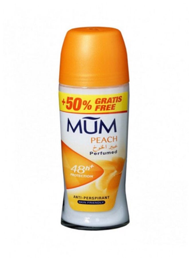 MUM - Peach Perfumed Antiperspirant Roll-On Deodorant White 75ml - Image 1