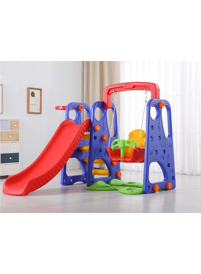 XIANGYU Plastic Swing And Slide With Basketball Hoop 180x162x126cm - Image 2