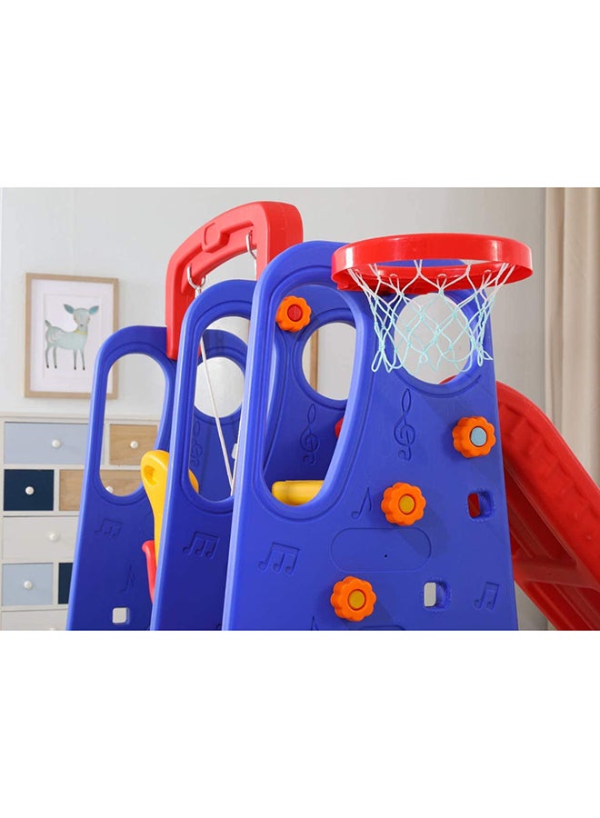 XIANGYU Plastic Swing And Slide With Basketball Hoop 180x162x126cm - Image 4