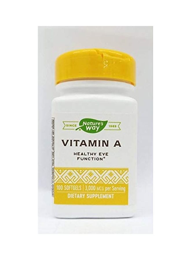 Nature's Way Vitamin A 3000 MCG Dietary Supplement - 100 Capsule - Image 1