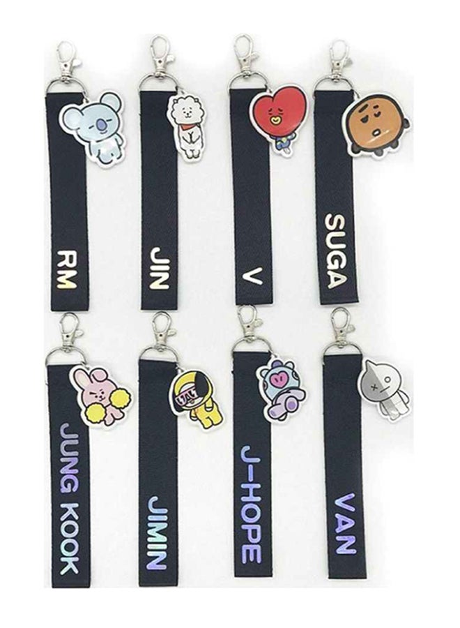 8-Piece Bangtan Boys Key Chain Set Multicolour - v1605470236/N21834896A_1