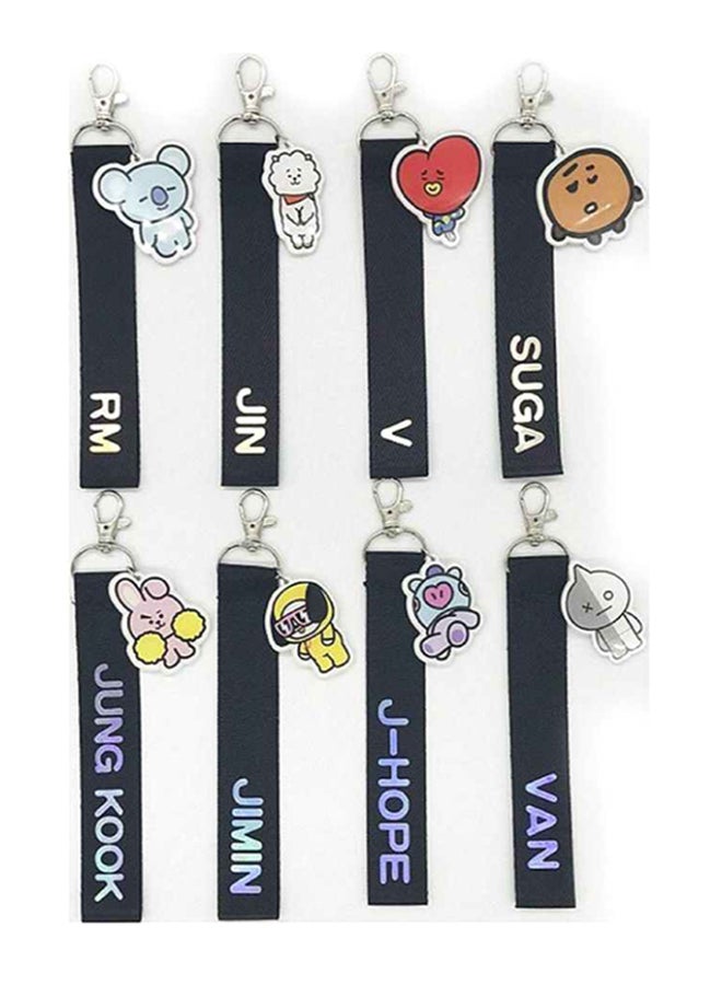 BTS 8-Piece Bangtan Boys Key Chain Set Multicolour  - Image 1