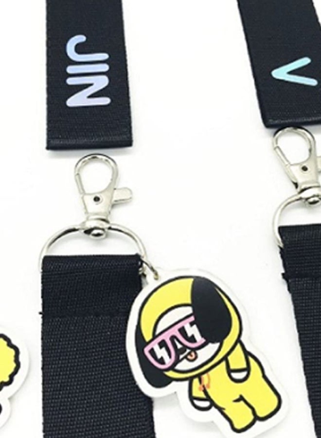 BTS 8-Piece Bangtan Boys Key Chain Set Multicolour  - Image 3