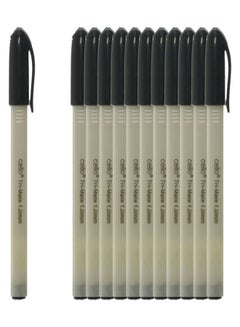Cello 12-Piece Tri-Mate Fibre-Tip Pen Set White/Black 