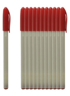 Cello 12-Piece Fibre-Tip Pen Set White/Red 