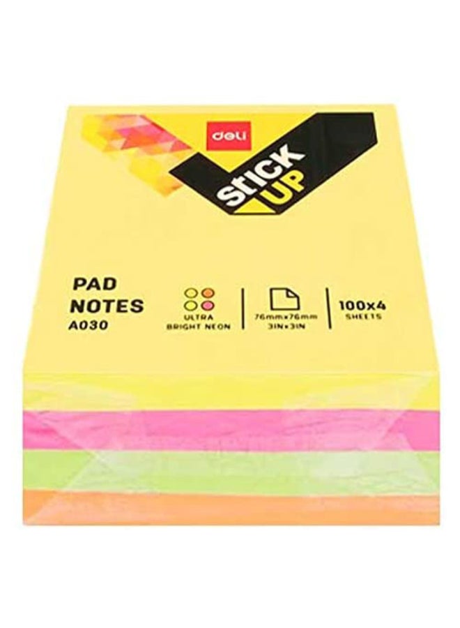 Pack Of 100 Sticky Note Multicolour
