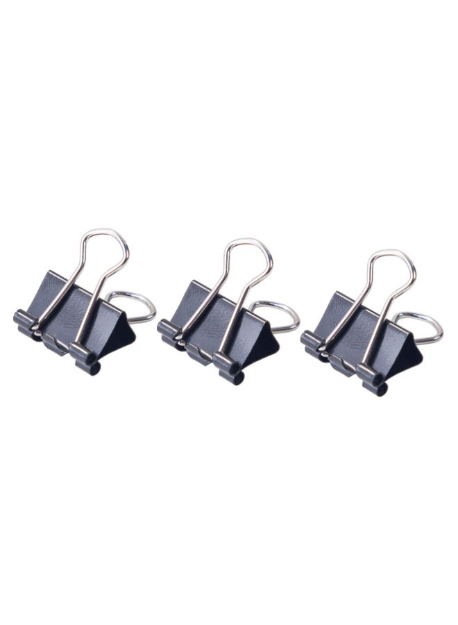 Deli 12-Piece Paper Clip Set Black/Silver - Image 4