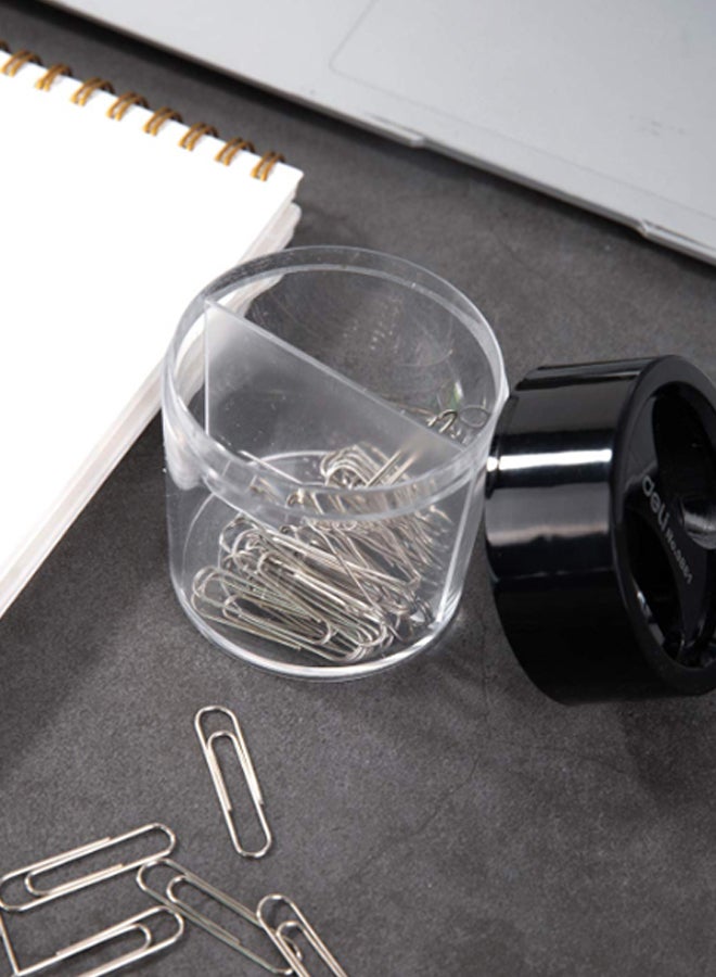 Deli Cylindrical Clip Dispenser Clear/Black  - Image 5