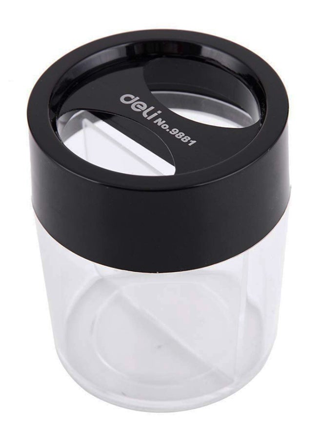 Deli Cylindrical Clip Dispenser Clear/Black  - Image 2