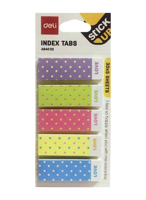 5-Sheets Stick-Up Index Tabs Multicolour