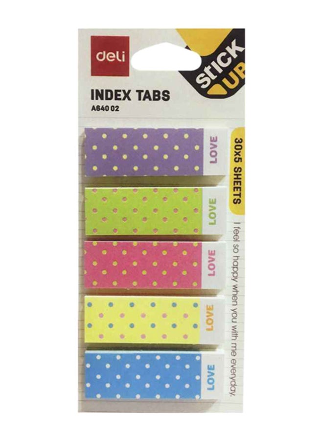 5-Sheets Stick-Up Index Tabs Multicolour
