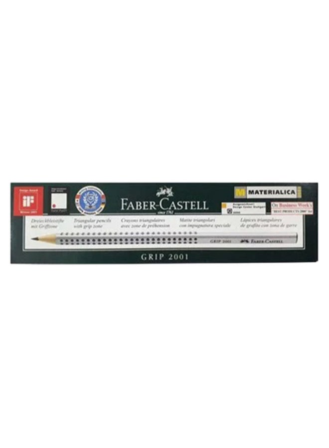 FABER-CASTELL - 12-Piece 2001 HB Grip Pencil Set Grey - Image 1