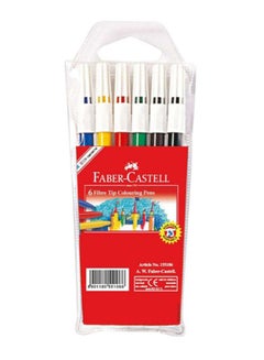 6-Piece Fibre Tip Colouring Pen Set Multicolour