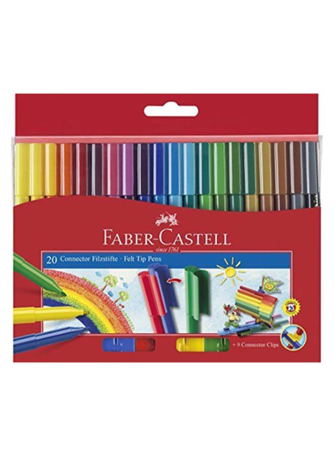 FABER-CASTELL - 20-Piece Connector Pen Set Multicolour - Image 1