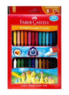 24-Piece Grip Erasable Crayon Set Multicolour