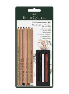 9-Piece Pitt Monochrome Pastel Color Pencil Set Multicolour