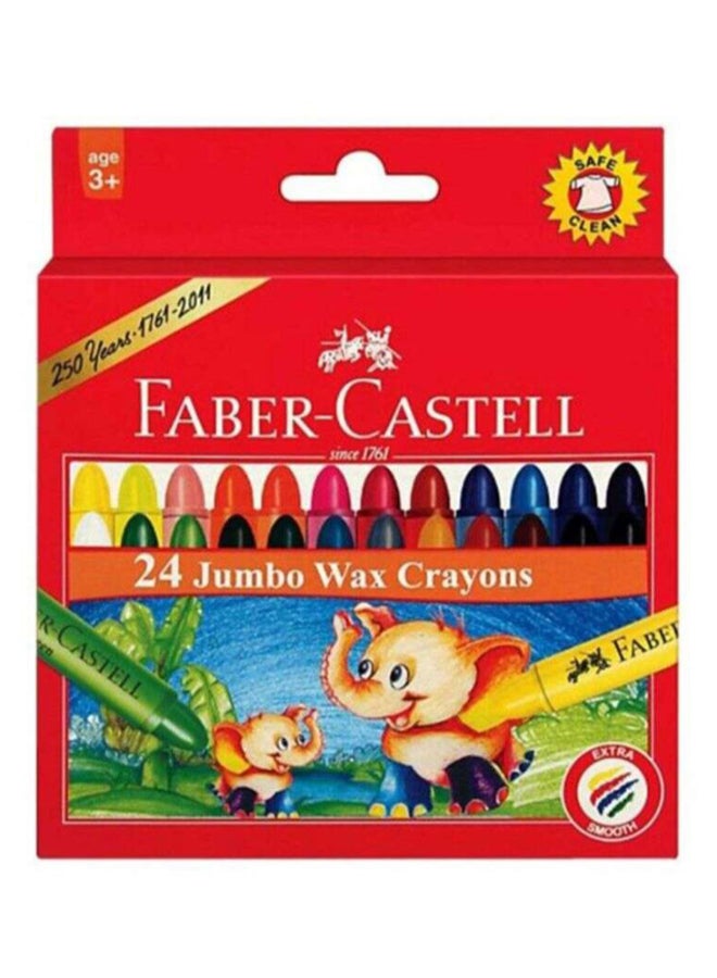 24-Piece Jumbo Extra Smooth Wax Crayon Set Multicolour