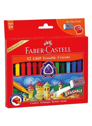 12-Piece Grip Erasable Crayon Set Multicolour - v1605470531/N14729246A_1