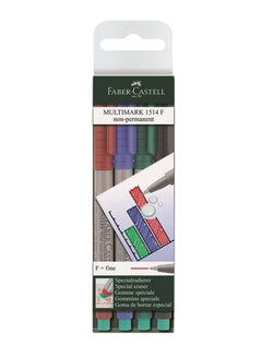 Faber-Castell-Marker Multimark Non-Permanent F Wallet Of 4 Multicolour