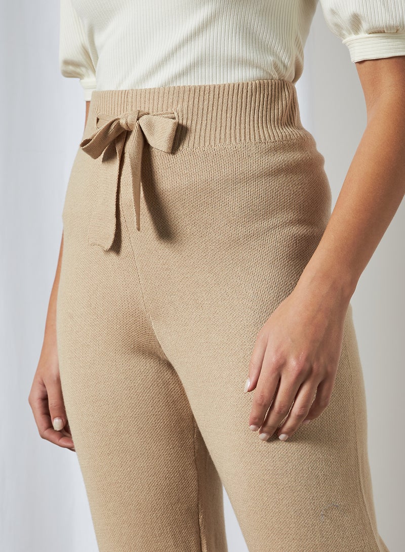 NA-KD - Lounge Regular Fit High Rise Sweatpants Beige - Image 1