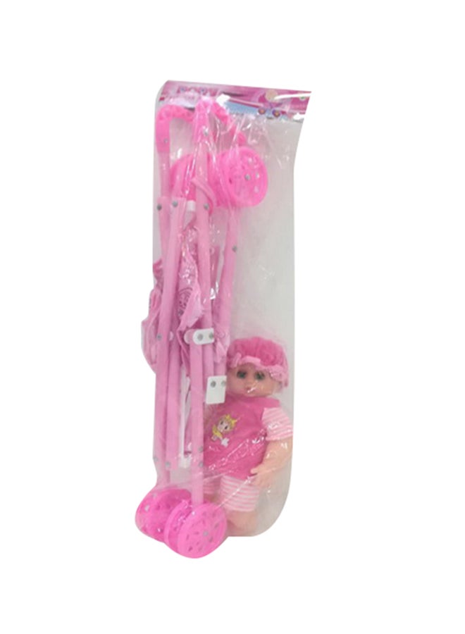 Dollar Plus - 14 Inch Doll With Trolley - Image 1