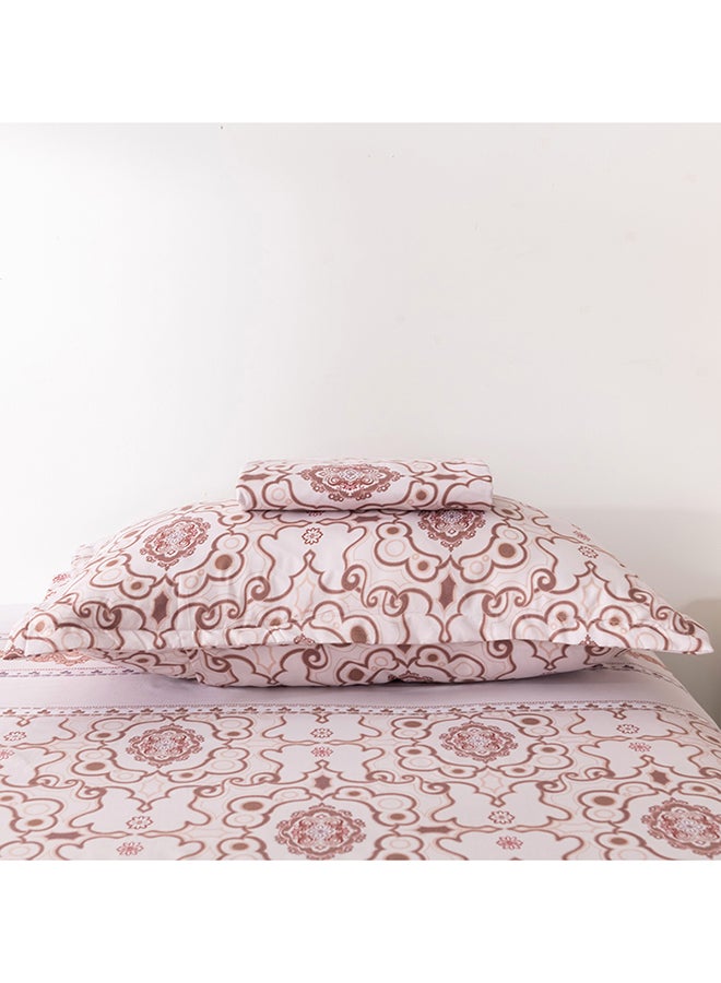 RISHAHOME 2-Piece Printed Bedsheet Set Single Size Soft Amber Microfiber Multicolour - Image 2