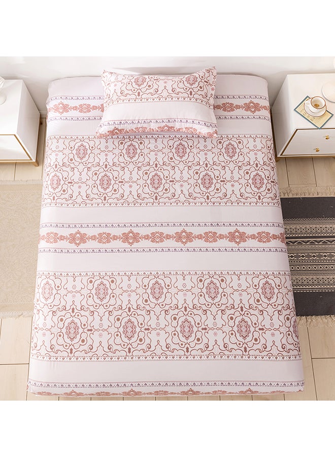 RISHAHOME 2-Piece Printed Bedsheet Set Single Size Soft Amber Microfiber Multicolour - Image 3