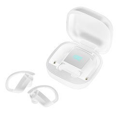 258 Ear Hanging Hook BT 5.0 TWS Wireless In-Ear Headphones White