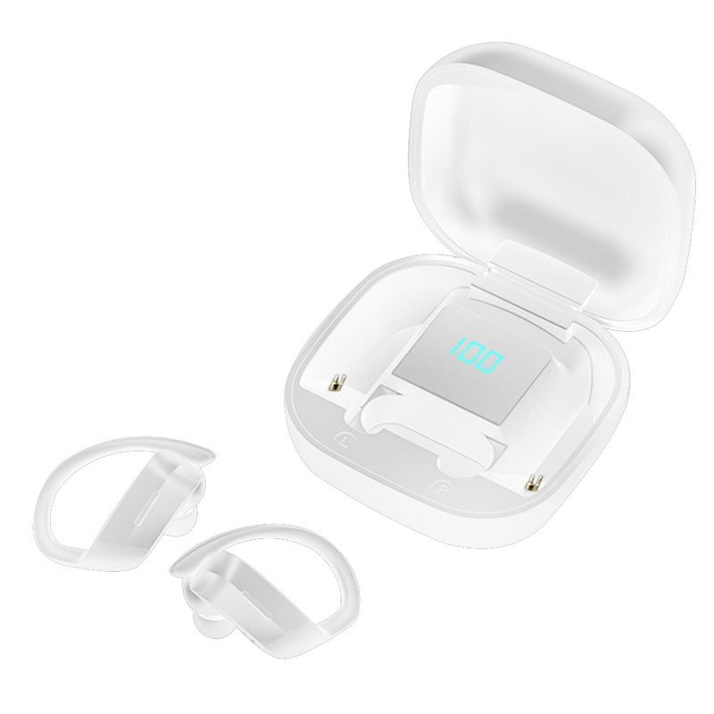Generic - 258 Ear Hanging Hook BT 5.0 TWS Wireless In-Ear Headphones White - Image 1