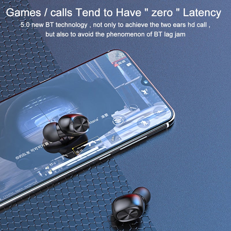Generic - 263 TWS Wireless Earphones Charge Box Power Display Black - Image 1