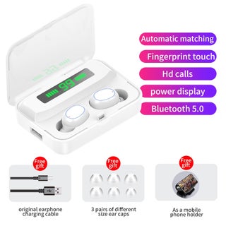 A2S TWS BT5.0 Wireless In-Ear Headphones With Digital Power Display White - v1605515848/N41423507A_1