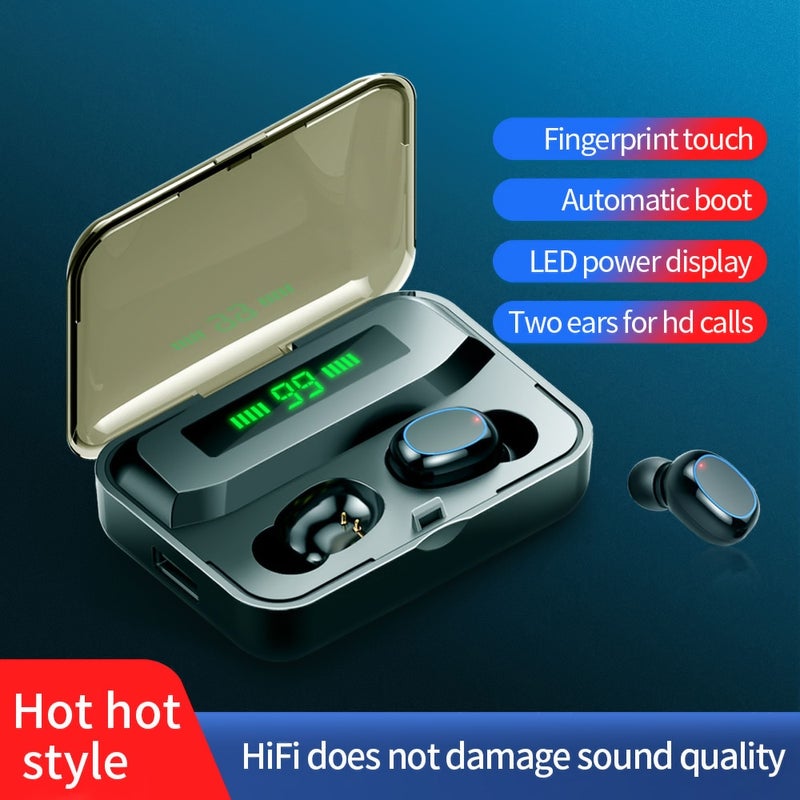 Generic - A2S TWS BT5.0 Wireless In-Ear Headphones With Digital Power Display Black - Image 1